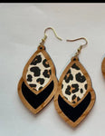 Jewelry - Layla’s Leopard Earrings, Black/Brown