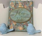 Wall Art - “This is Us” wooden sign on multi media canvas art
