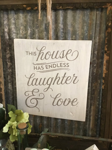 Signs -  “This House…” Gray distressed sign