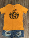 T-shirts - Mustard/Orange Pumpkin Graphic Tee